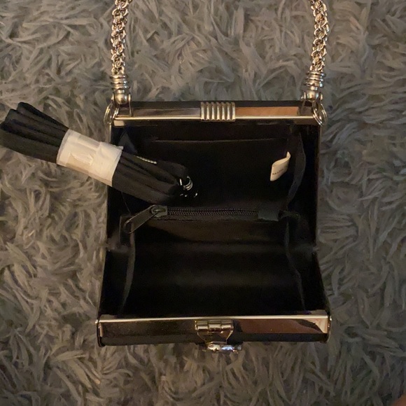 Zaraz handmade black and silver evening handbag - Picture 9 of 11